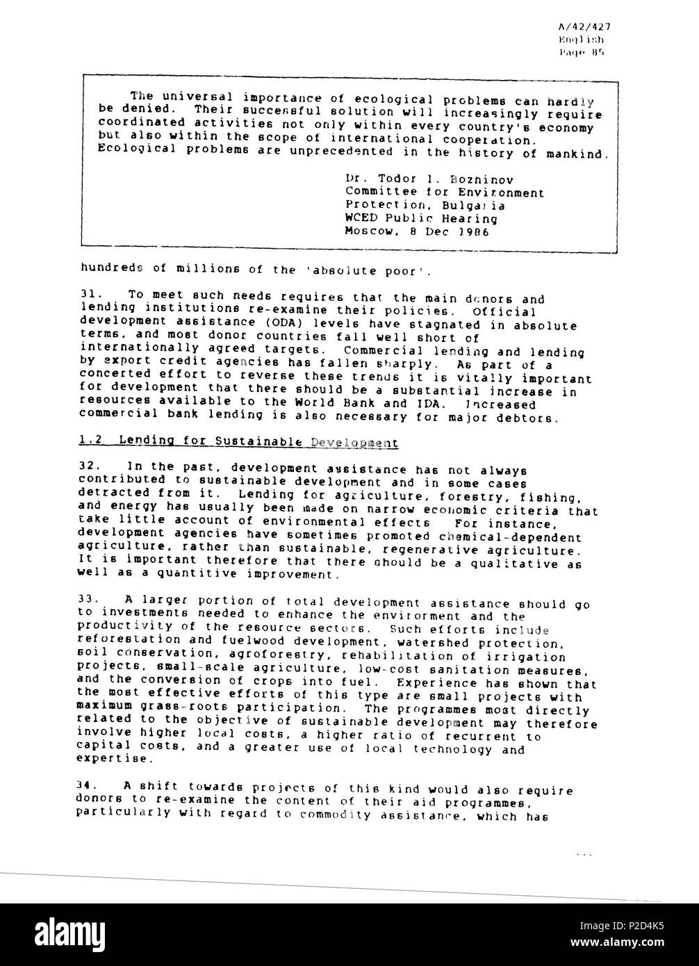 9 Rapporto Brundtland en-084 Foto Stock