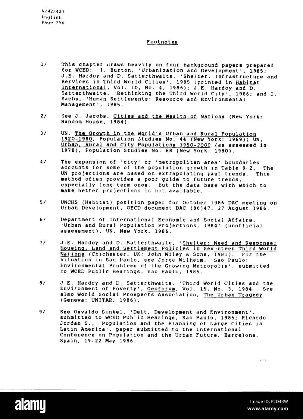 10 Rapporto Brundtland en-199 Foto Stock