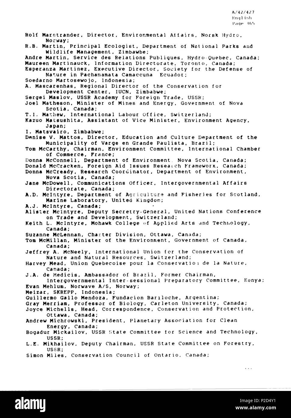 10 Rapporto Brundtland en-308 Foto Stock