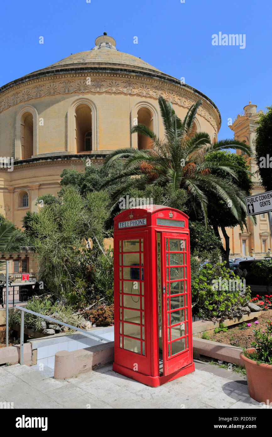 Vista esterna della chiesa parrocchiale di Santa Maria Assunta, o Rotonda di Mosta Foto Stock