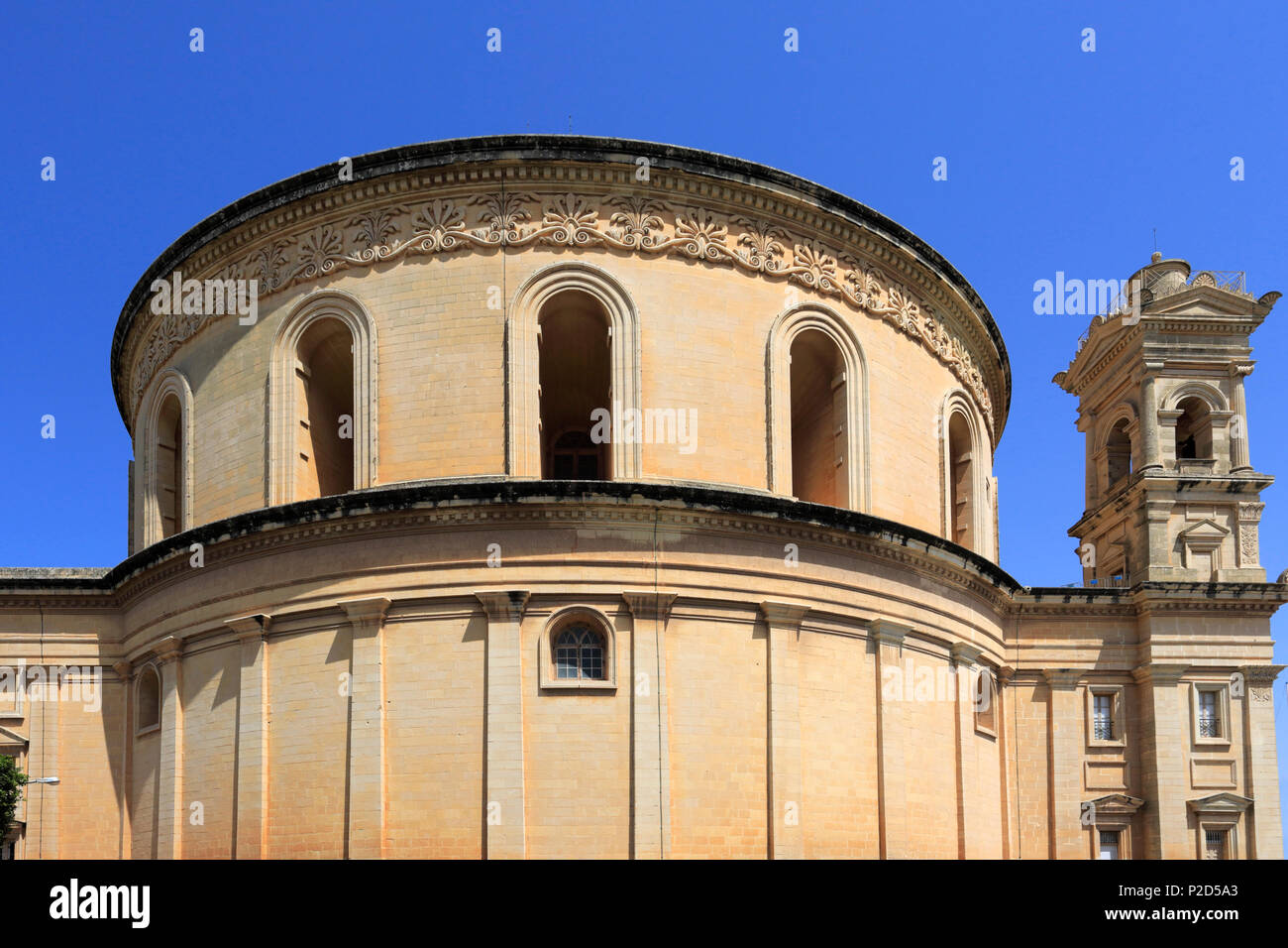 Vista esterna della chiesa parrocchiale di Santa Maria Assunta, o Rotonda di Mosta Foto Stock