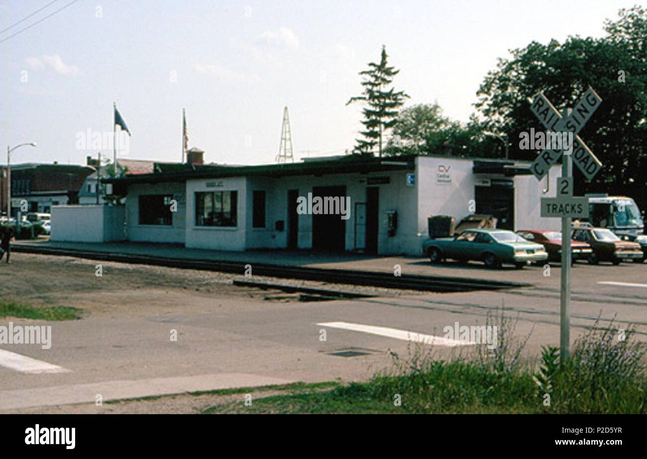 . Inglese: Essex Junction station nel luglio 1979 . 9 luglio 1979. Hikki Nagasaki 18 Essex Junction station, Luglio 1979 Foto Stock