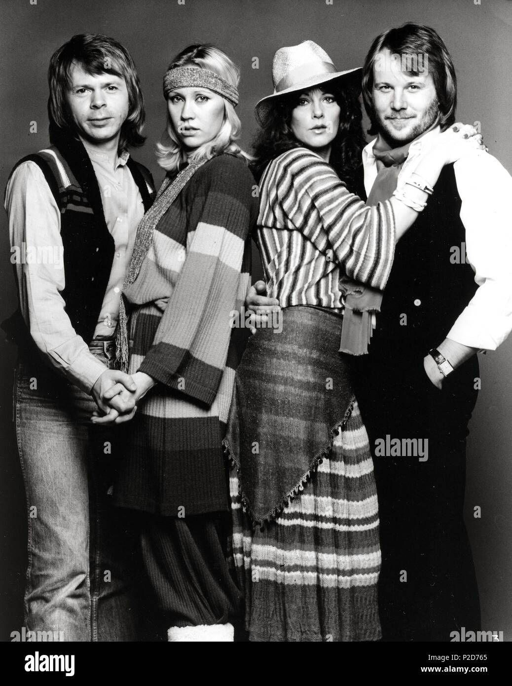 Abba, grupo sueco de música pop, formado por Benny Andersson, Anni-Frid Lyngstad, Björn Ulvaeus y Agnetha Fältskog. Foto Stock