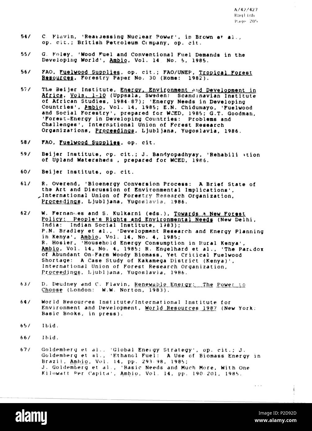 9 Rapporto Brundtland en-148 Foto Stock