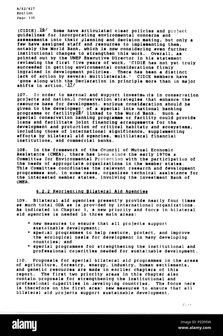 10 Rapporto Brundtland en-273 Foto Stock