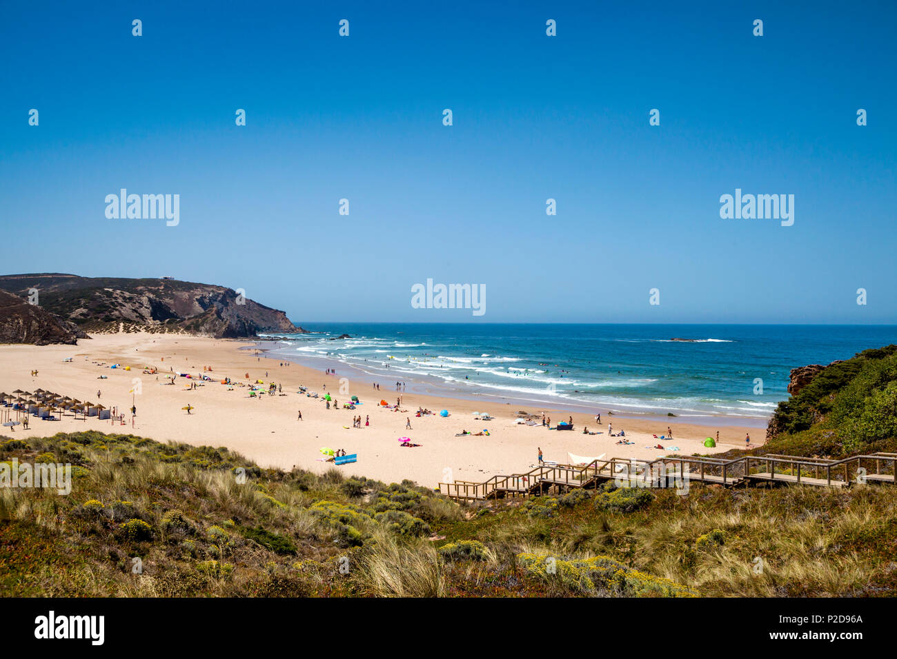 Spiaggia Praia da Amado, Costa Vicentina, Algarve, PORTOGALLO Foto Stock