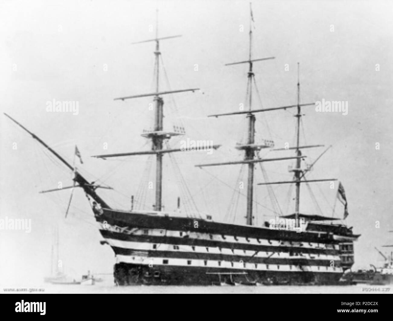 . Australian War Memorial immagine P00444.137. HMS Victory nel 1855 . 1855. Non dichiarato 25 HMS Victory 1855 Foto Stock