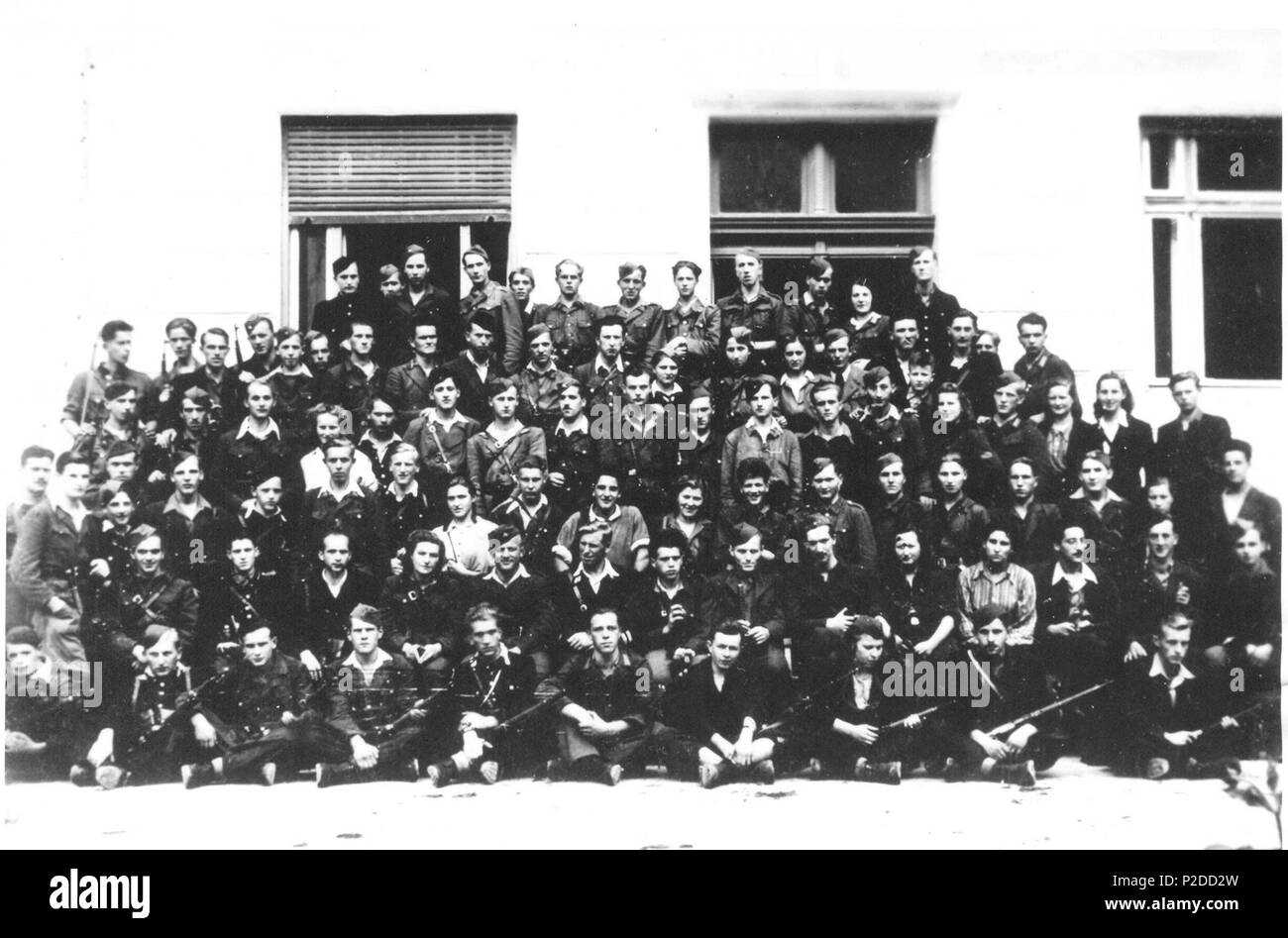 . Inglese: Konferenca SKOJ-a 4. operativne zona v osvobojenem Gornjem Gradu . Il 7 agosto 1944. 29 sconosciuto Konferenca SKOJ-a 4. operativne zona v osvobojenem Gornjem Gradu Foto Stock