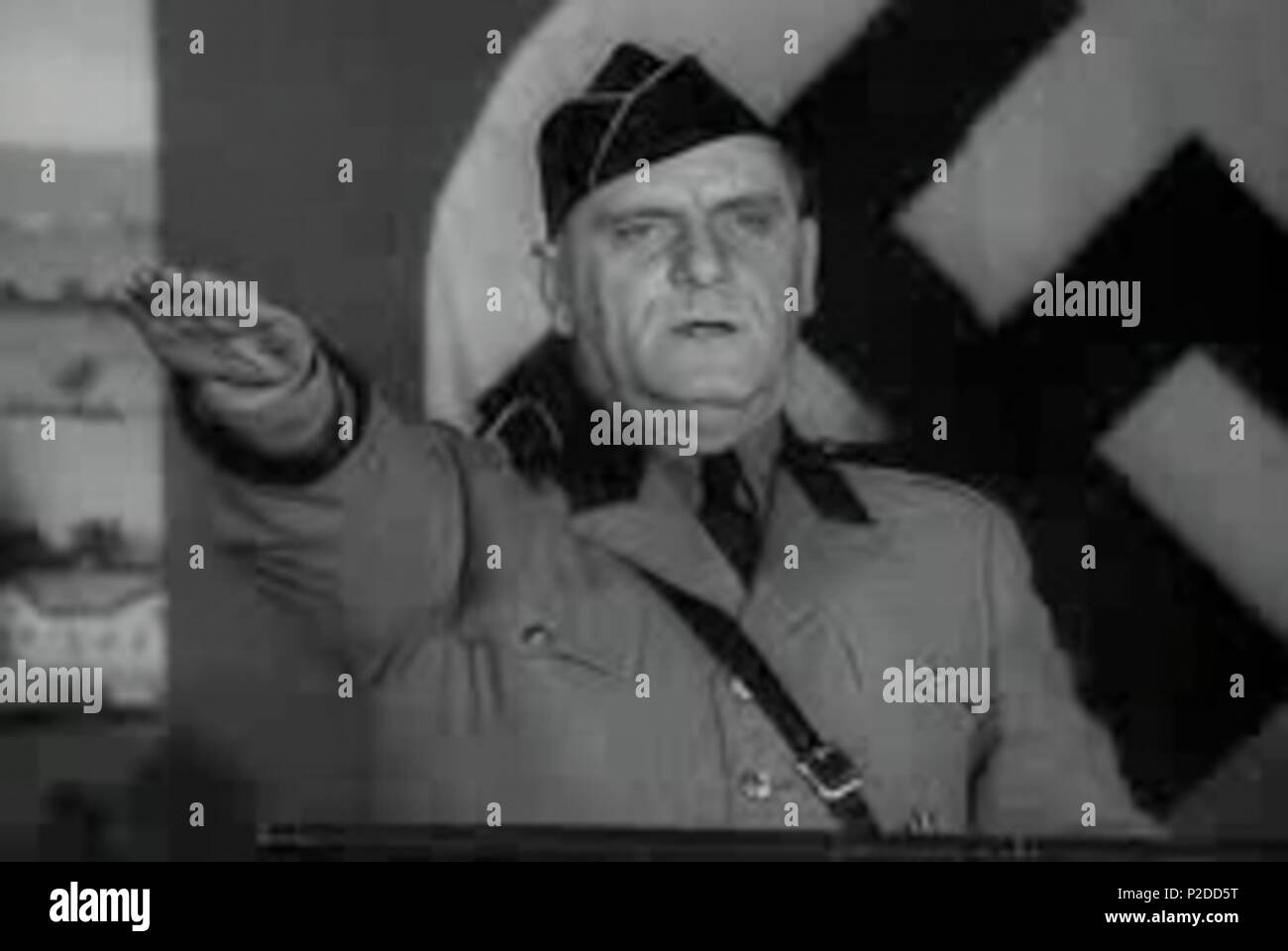 . American tedesco Bund Rally: Bund leader Fritz Kuhn. Ancora da 'Marco di tempo' - outtakes - Storia RG-60.0699, Nastro 316 . 01/05/1938. 29 sconosciuto Kuhn American tedesco Bund Rally 19380105 NARA 5 Foto Stock