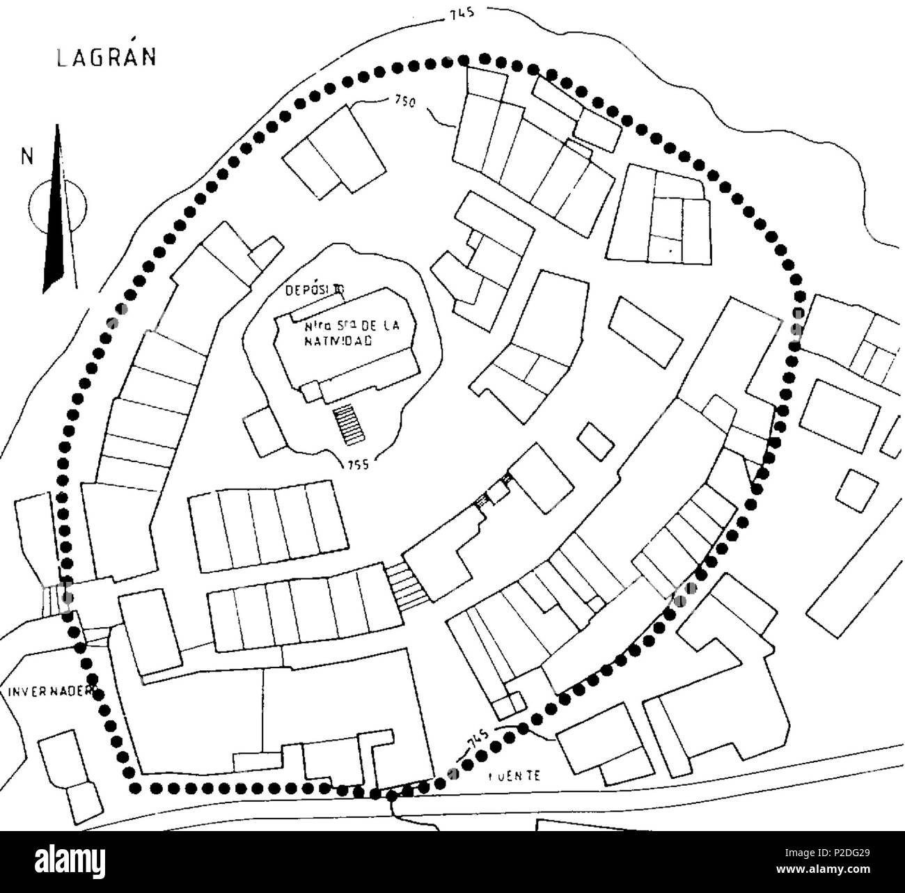 . Euskara: Lagrango hirigune historikoaren oinplanoa . 1995ko urriaren 19a. Euskal Kultur Ondarearen Zentrua, Kultura Saila, Eusko Jaurlaritza 30 Lagrango hirigune historikoaren oinplanoa Foto Stock