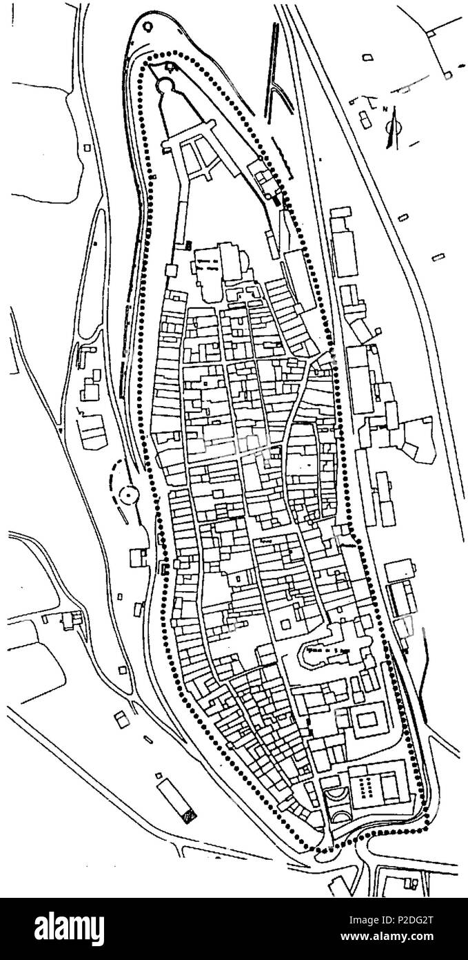. Euskara: Guardiako hirigune historikoaren oinplanoa . 1995ko urriaren 6a. Euskal Kultur Ondarearen Zentrua, Kultura Saila, Eusko Jaurlaritza 23 Guardiako hirigune historikoaren oinplanoa Foto Stock