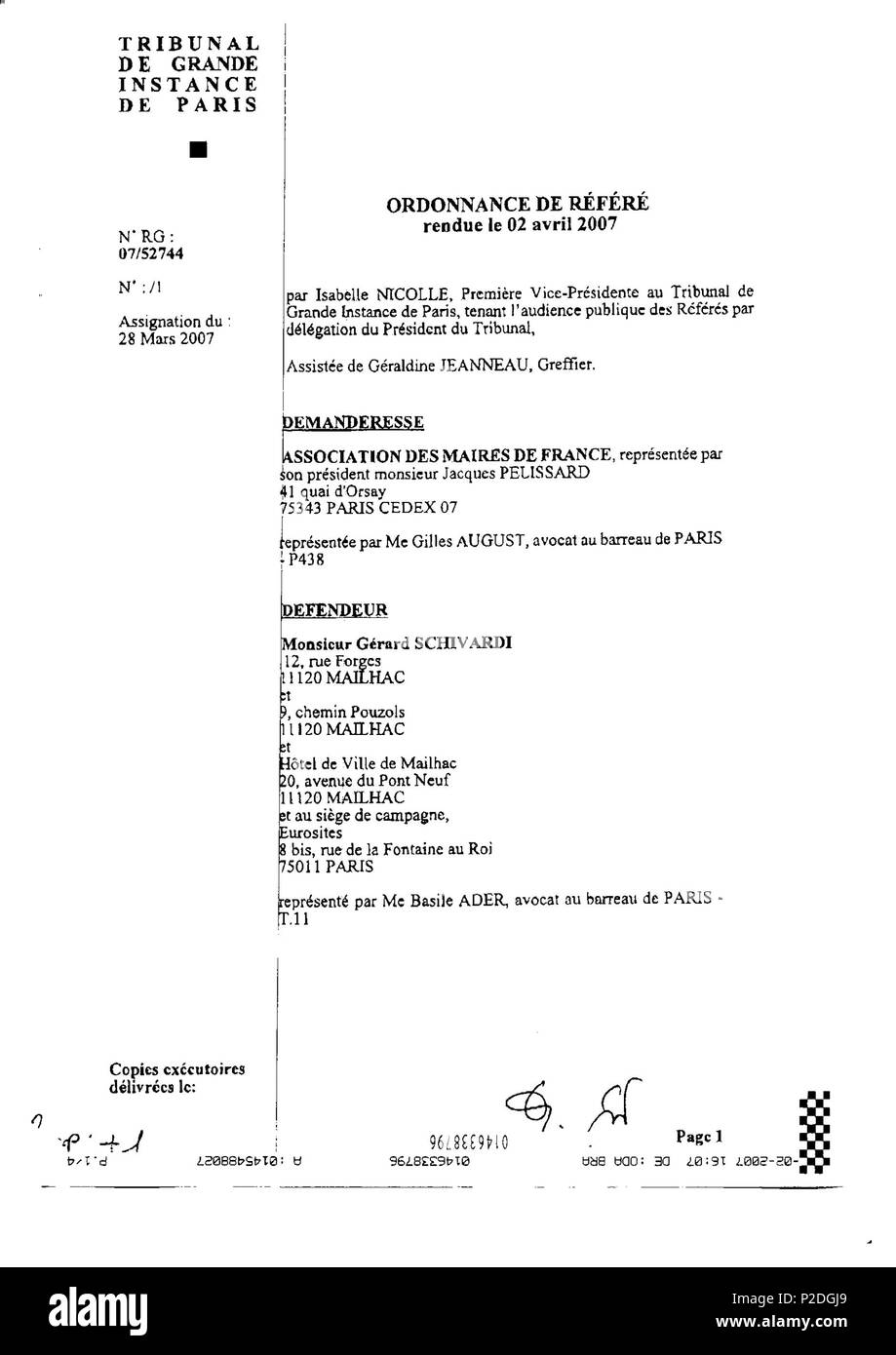 51 Schivardi No. 20070402 pagina1 Foto Stock