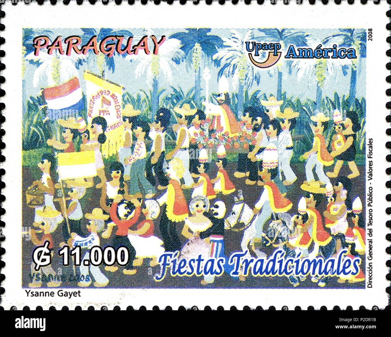 . Az?rbaycanca: 2008-ci ild? Burax?lm?? Paraqvay poçt markas? . 2008. Post del Paraguay 58 francobolli del Paraguay, 2008-08 Foto Stock