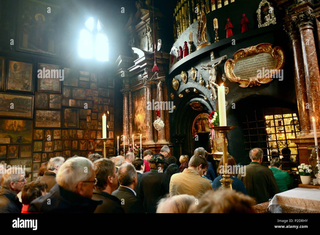 Nella cappella di grazia a Kapellplatz, Altoetting, Chiemgau, Alta Baviera, Baviera, Germania Foto Stock