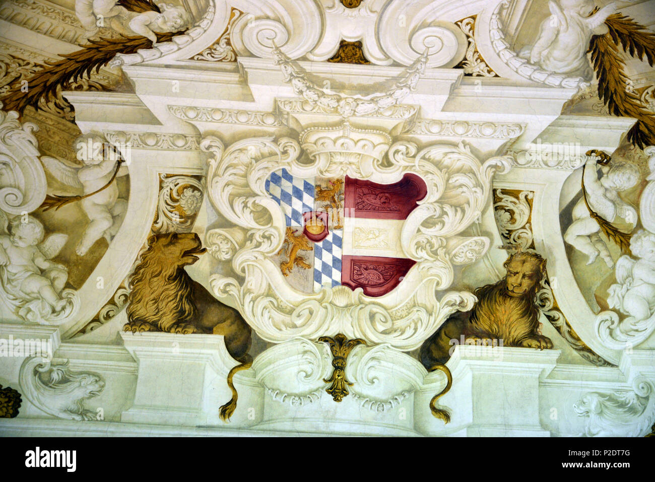Palazzo Lustheim a Palazzo Schleissheim, nei pressi di Monaco di Baviera, Germania Foto Stock