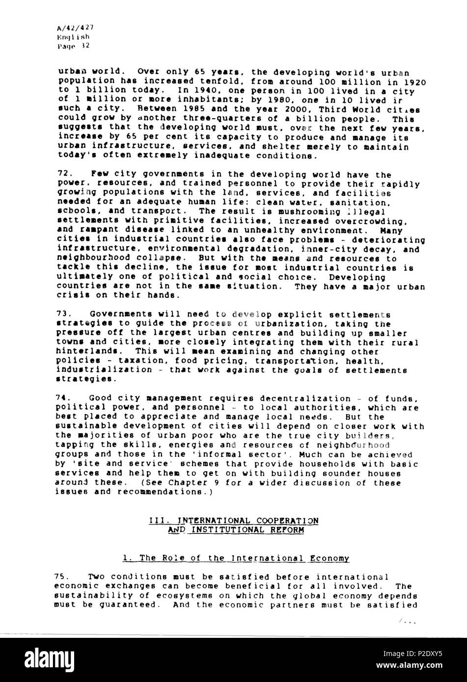 9 Rapporto Brundtland en-031 Foto Stock