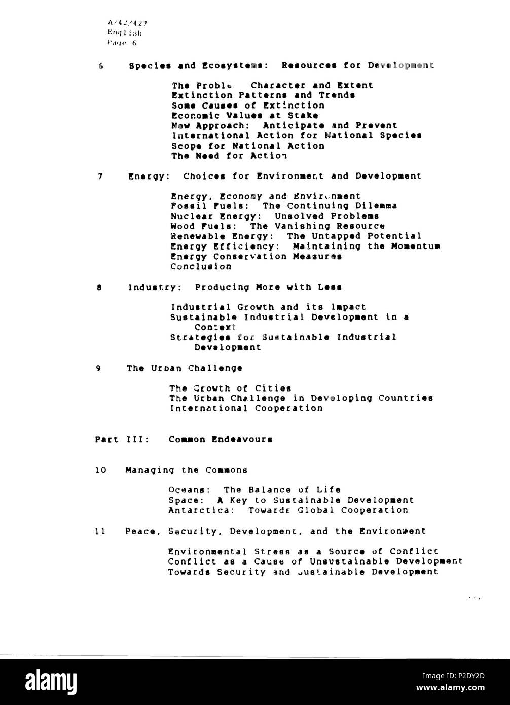 9 Rapporto Brundtland en-005 Foto Stock