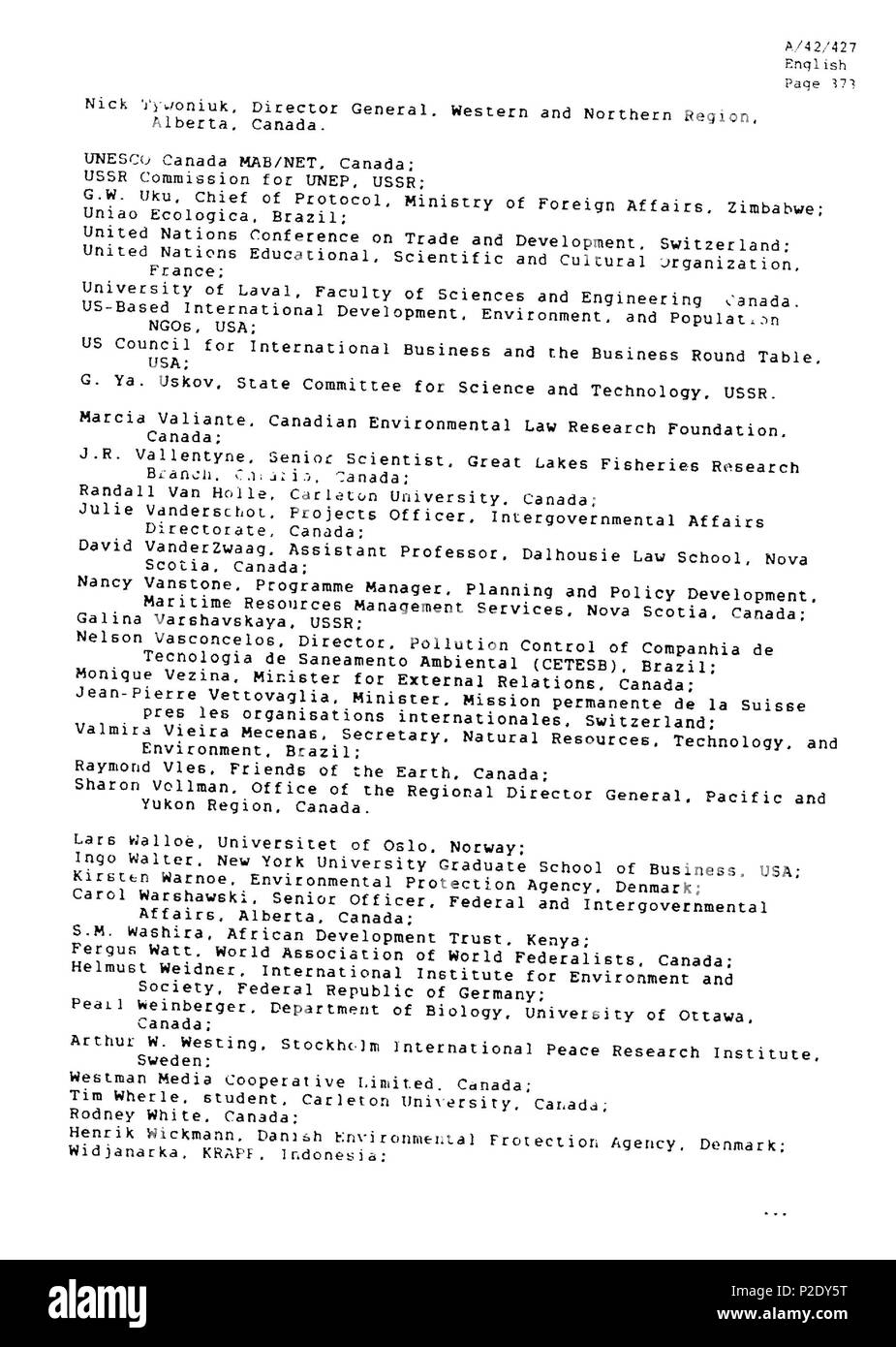 10 Rapporto Brundtland en-316 Foto Stock