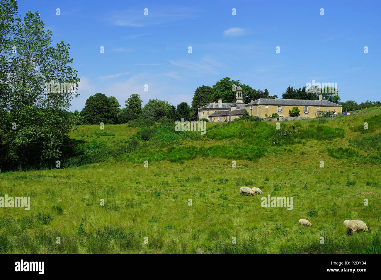 Abbazia Fineshade del XVIII secolo il blocco stabile Foto Stock