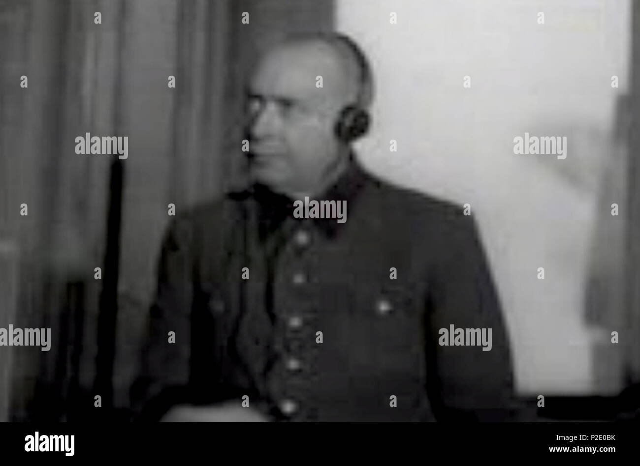 . Johann Paul Kremer (1883-1965), versione di prova di Auschwitz Cracovia - "La versione di prova della durata di quaranta macellai tedeschi del campo di Auschwitz,' Novembre 24-26, 1947 . Novembre 24-26, 1947. Direttore: Jean pagine, Produttore: il marzo del tempo, Ltd. 27 Johann Paul Kremer 1947 Foto Stock