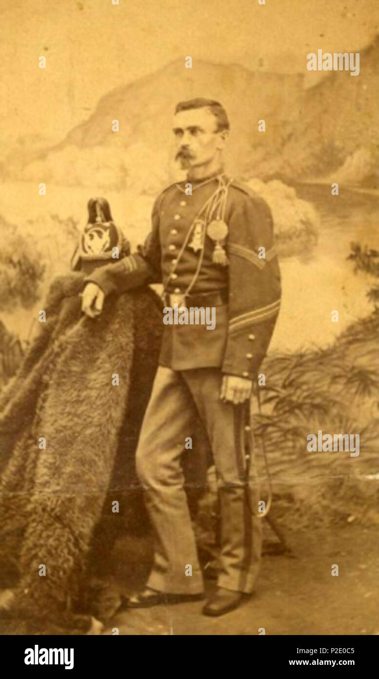 . Fotografia di John W. Comfort in abito militare indossa il suo Medal of Honor, Fort cantonale, IL; 1875?; John W. Comfort Papers, casella 1; Dipartimento di libri rari e collezioni speciali, Princeton University Library. Creato c1875; pubblicato 2004. Comfort, John W. 28 John W. Comfort Foto Stock