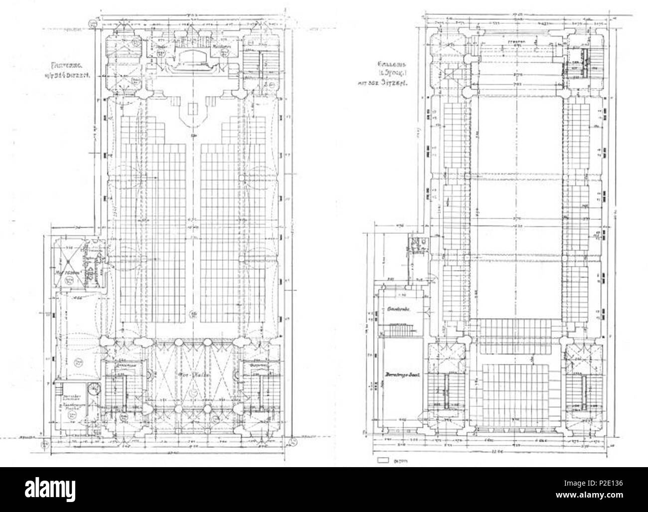. Deutsch: Pazmanitentempel inglese: Pazmanitentempel . prima del 31 dicembre 1914. Sconosciuto (Il fotografo è sconosciuto e non menzionato nella sorgente.) 40 Pazmanitentempel Grundrisse Foto Stock