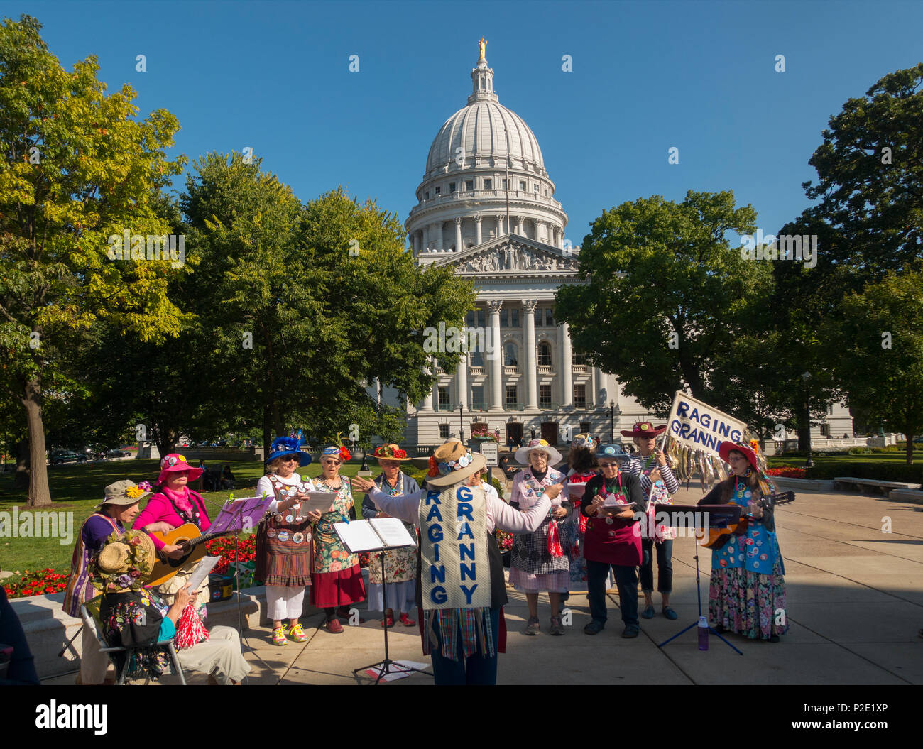 Edificio di capitale in Madison Wisconsin Foto Stock