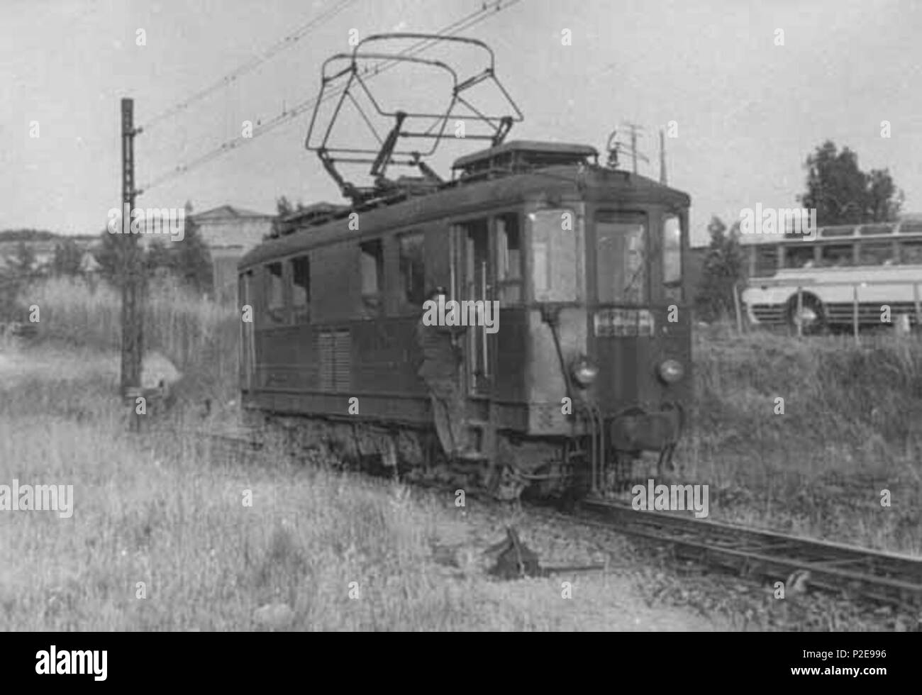 . Italiano: motrice in entrata a Zagarolo Scalo, sulla ferrovia Roma-Fiuggi-Alatri-Frosinone. Il 4 luglio 2009, 21:33:02. Unknown 60 alla Stazione di Zagarolo Scalo 2 Foto Stock