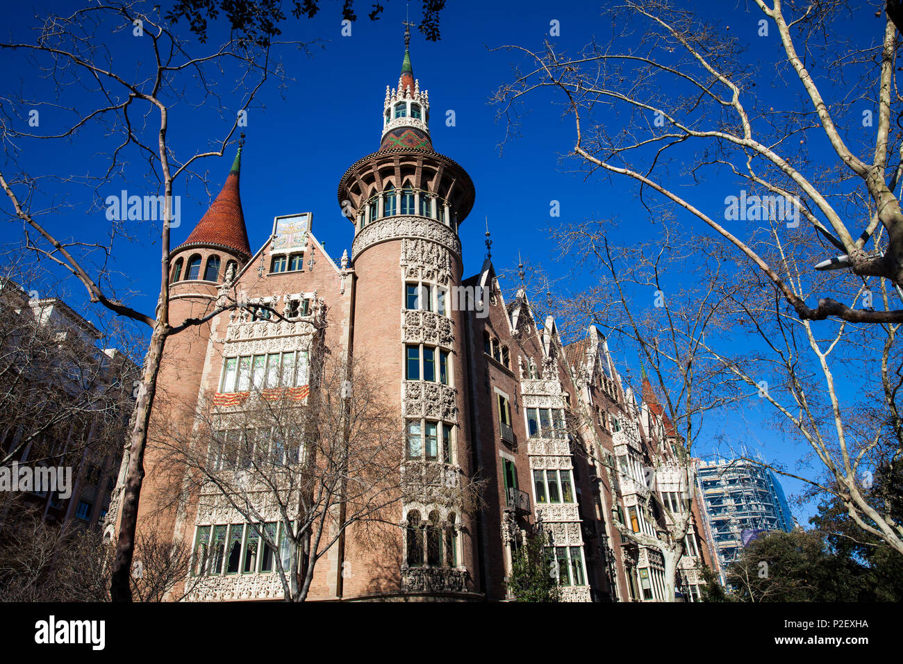 La Casa de les Punxes a Barcellona Spagna Foto Stock