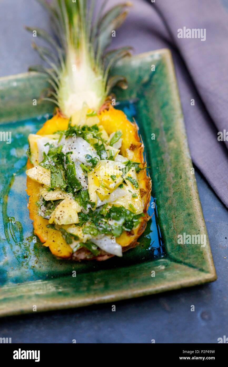 Reunion Le Tampone Pesce Crudo Ricetta E Ananas Con Latte Di Cocco