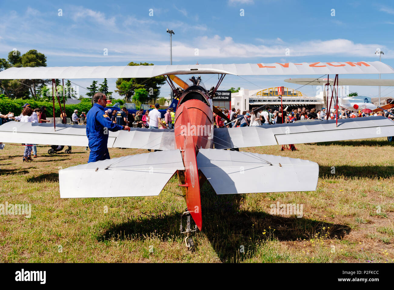 Madrid, Spagna - 3 Giugno 2018: consolidamento di flotta 10 dal 1930 durante air show della storica collezione aerei a Cuatro Vientos airport Foto Stock