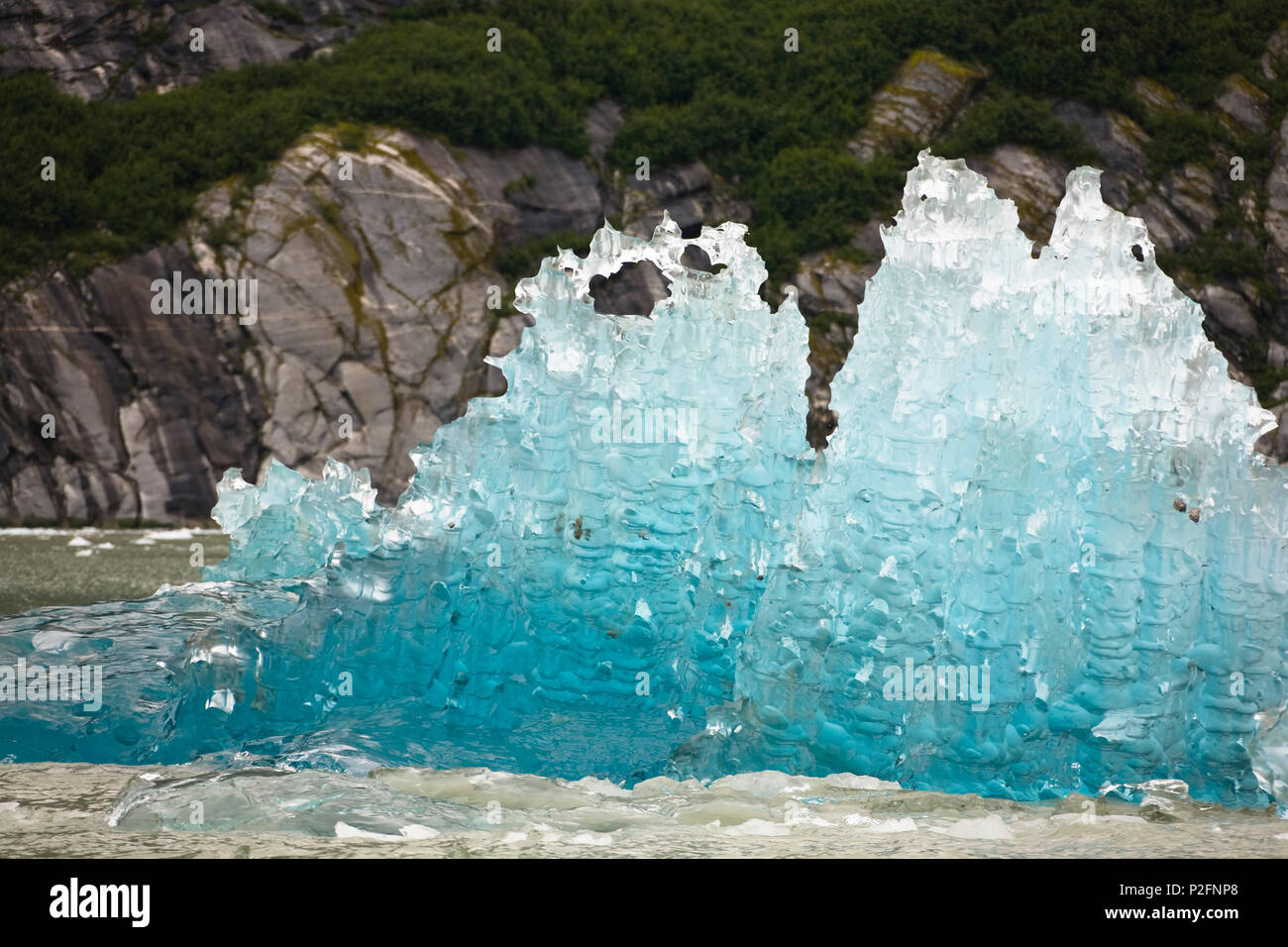 Iceberg nel braccio Endicott, all'interno del passaggio, a sud-est di Alaska, STATI UNITI D'AMERICA Foto Stock