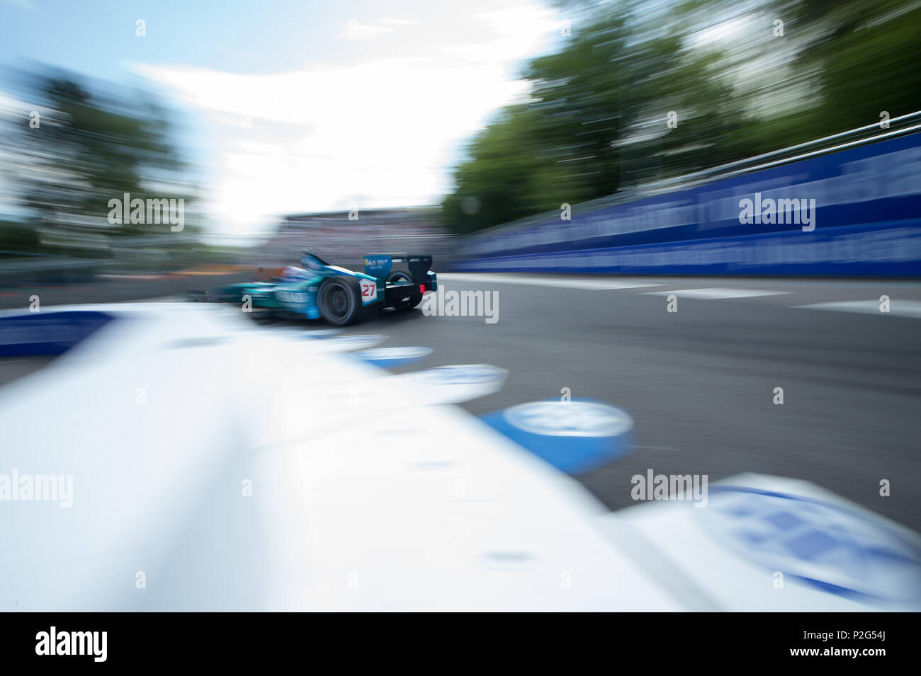 Il driver francese Stephane Sarrazin di Andretti viene eseguito durante la 1a Zurigo E-premio Foto Stock