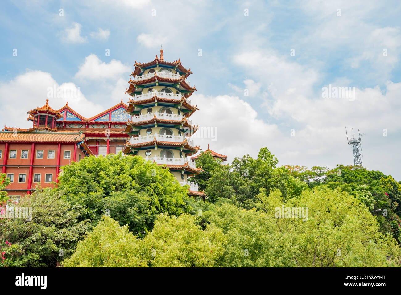 Qualche edificio di otto trigrammi Montagne Paesaggio di Buddha a Changhua, Taiwan Foto Stock