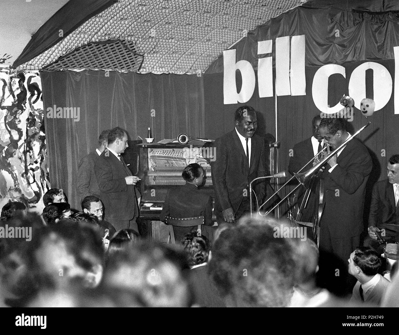 El trompetista Bill Coleman, en Concierto a la sala Jamboree. Barcellona, principios de los años 60. Foto Stock