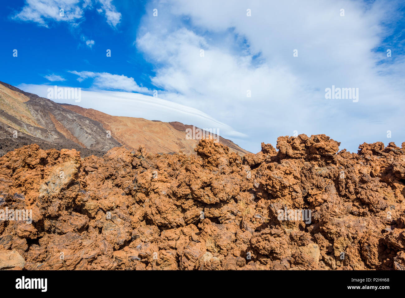New Scenic 5 posti, singolare ed unica paesaggio vulcanico intorno al Teide mountain national park, Tenerife, Isole Canarie Foto Stock
