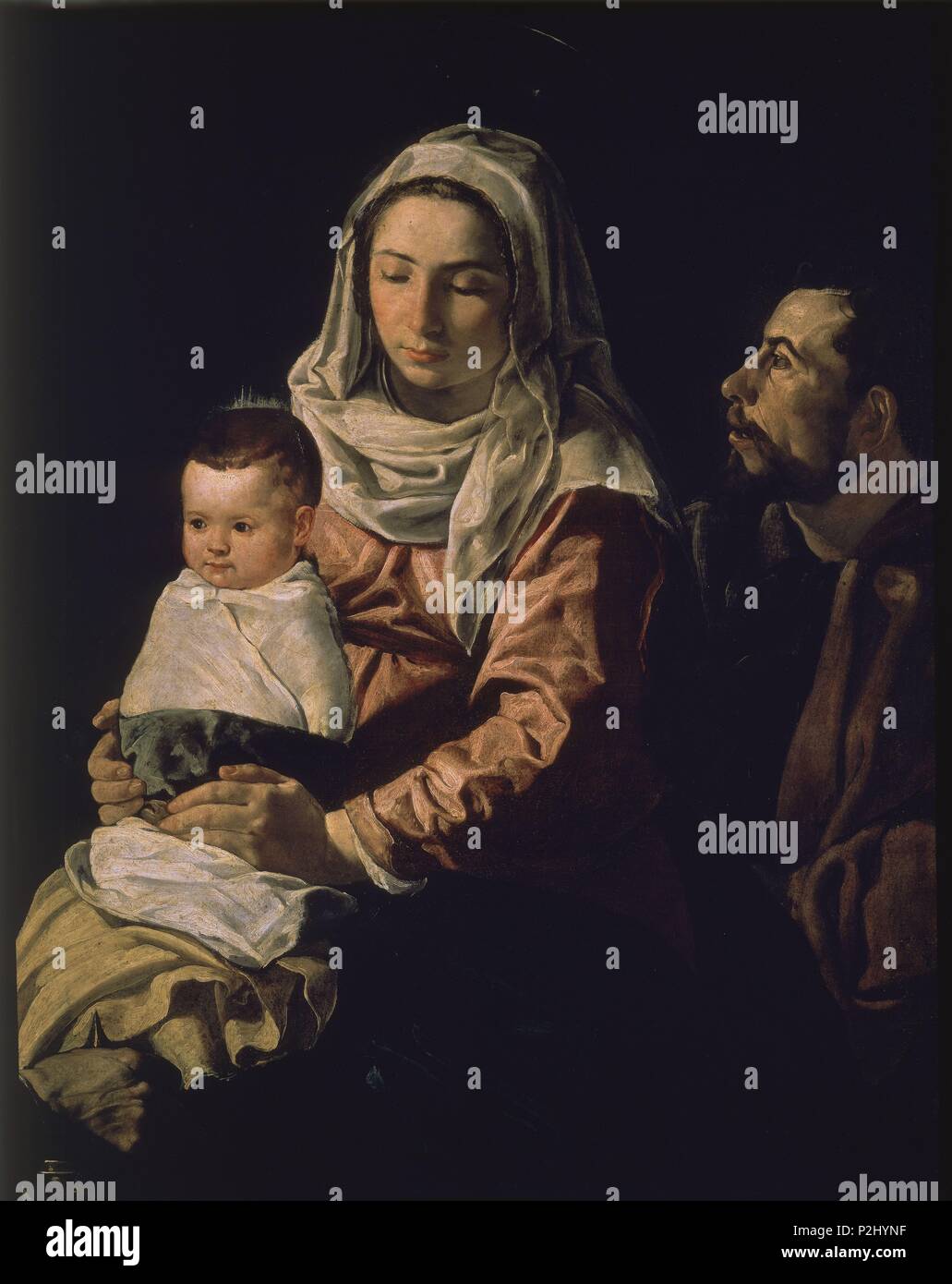 "Adorazione dei Magi" (dettaglio), 1619, olio su tela, P01166. Autore: Diego Velázquez (1599-1660). Posizione: Il MUSEO DEL PRADO-PINTURA, MADRID, Spagna. Foto Stock