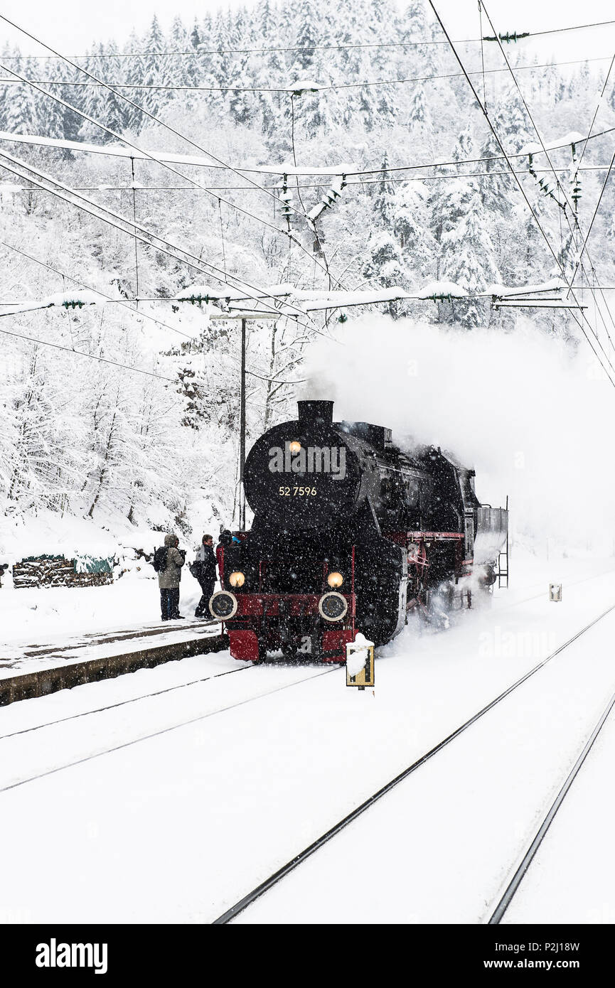 Storico del motore a vapore, Triberg, Foresta Nera, Baden-Wuerttemberg, Germania Foto Stock