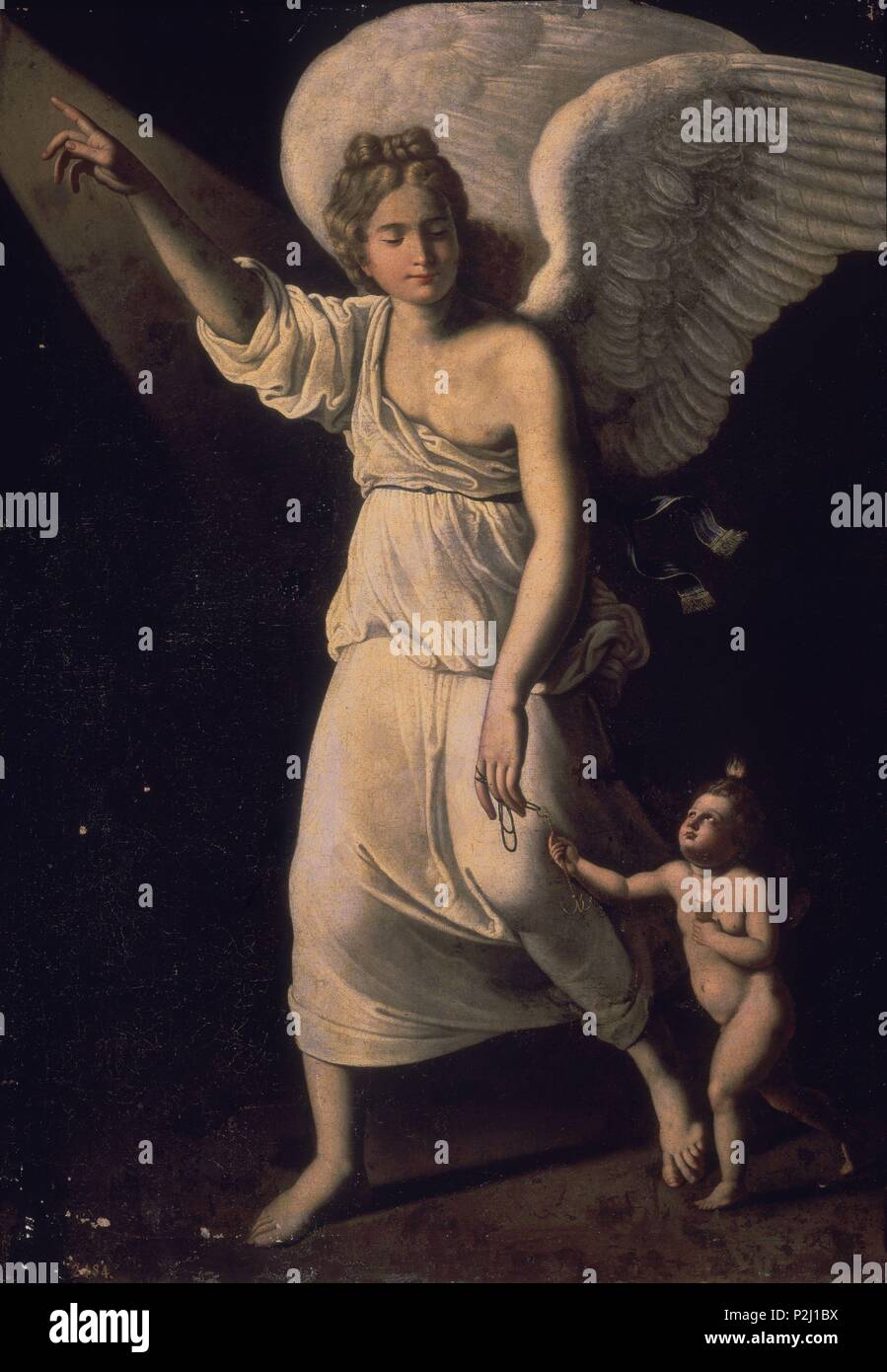 EL ANGEL DE LA GUARDA. Autore: Antiveduto Grammatica (1571-1626). Posizione: CONVENTO DE LOS CAPUCHINOS DE EL PARDO, MADRID, Spagna. Foto Stock