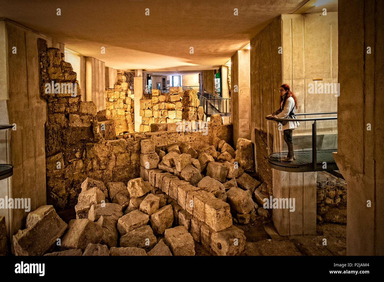 Italia Sardegna Cagliari Marina District chiesa di Santa Eulalia Museum - area archeologica di Sant'Eulalia IV - III secolo A.C. Foto Stock