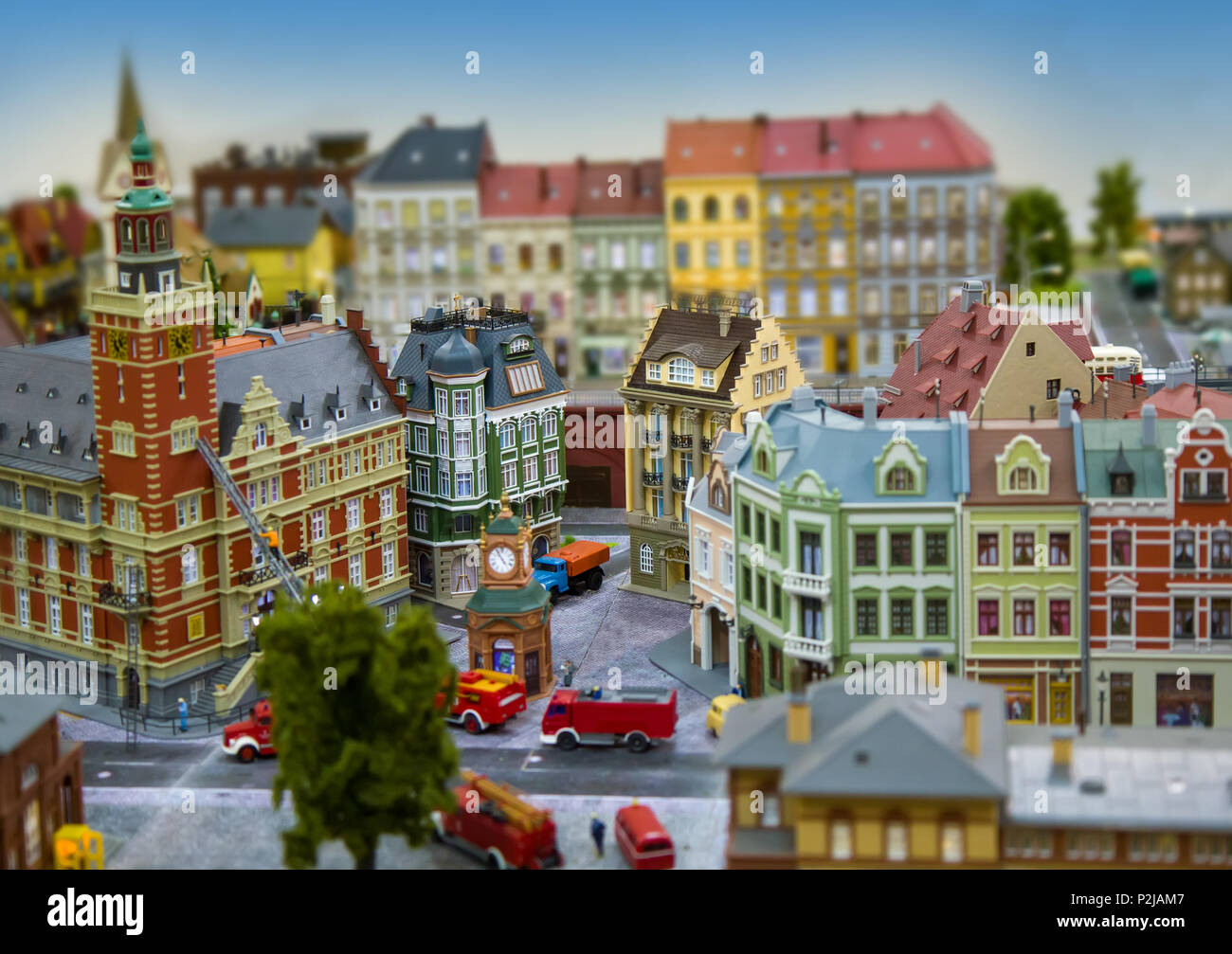 Modello di una città dei balocchi Foto Stock