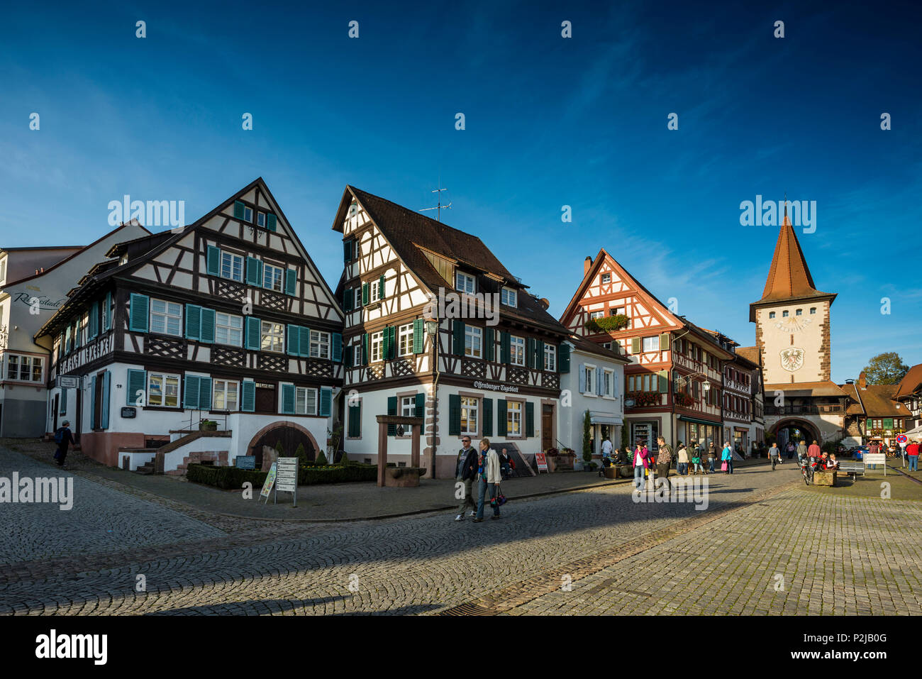 Telaio in legno case in Gengenbach, Foresta Nera, Baden-Wuertemberg, Germania Foto Stock