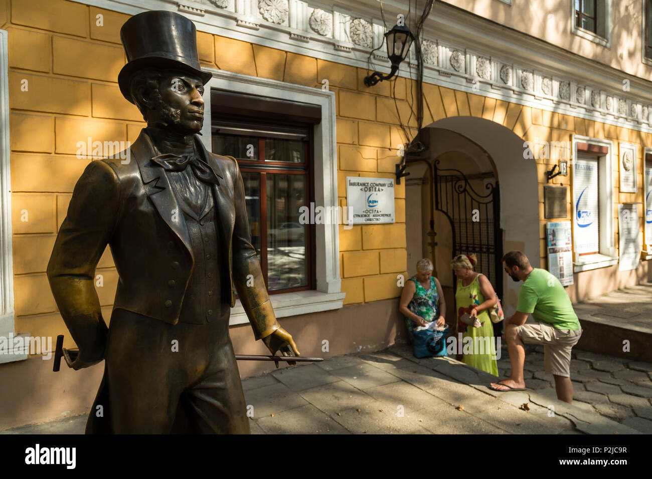 Odessa, Ucraina, scultura del poeta Aleksandr Pushkin Foto Stock
