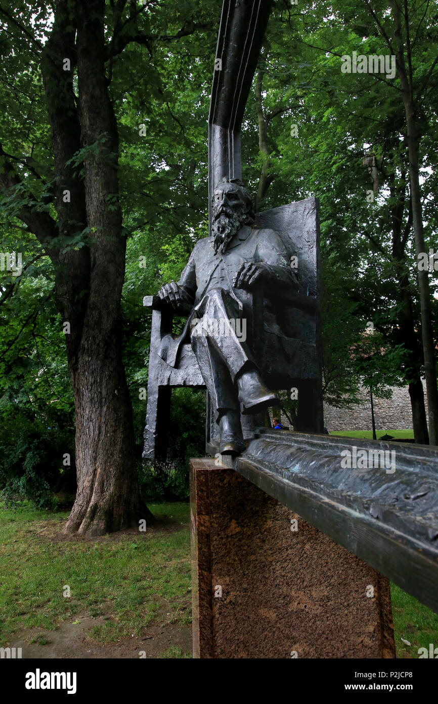 Jan Matejko monumento, Cracovia in Polonia Foto Stock