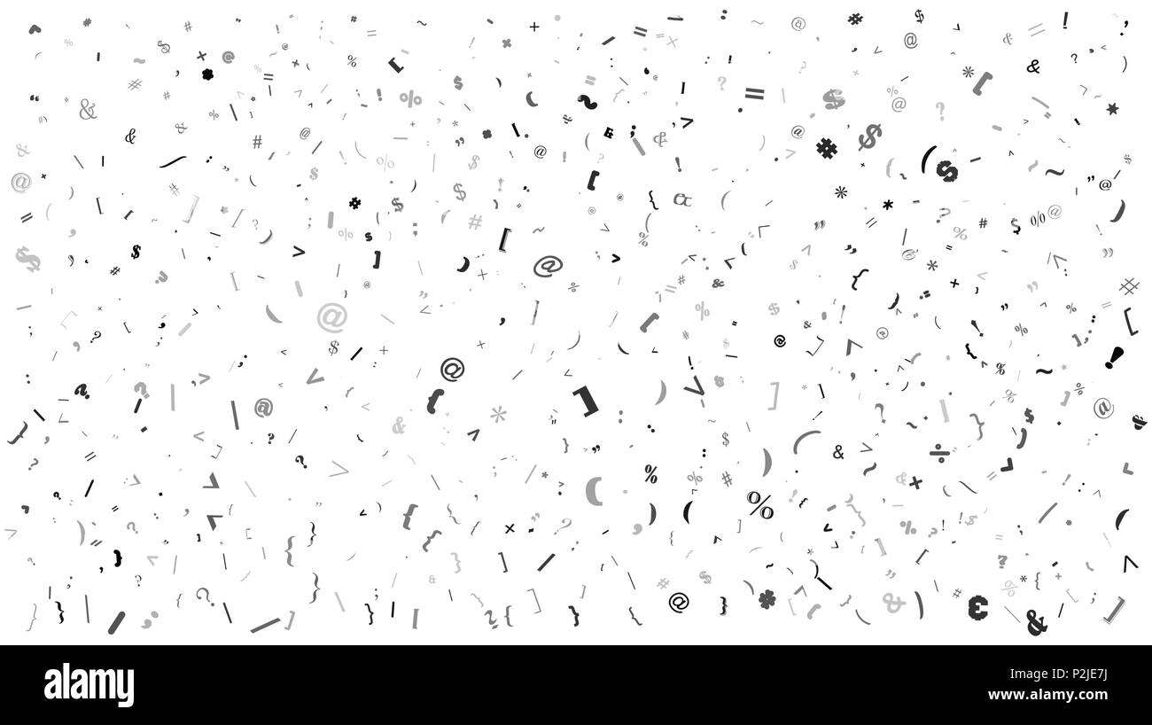 Random segno speciale, colon alfabeto bellissimo design in background Illustrazione Vettoriale