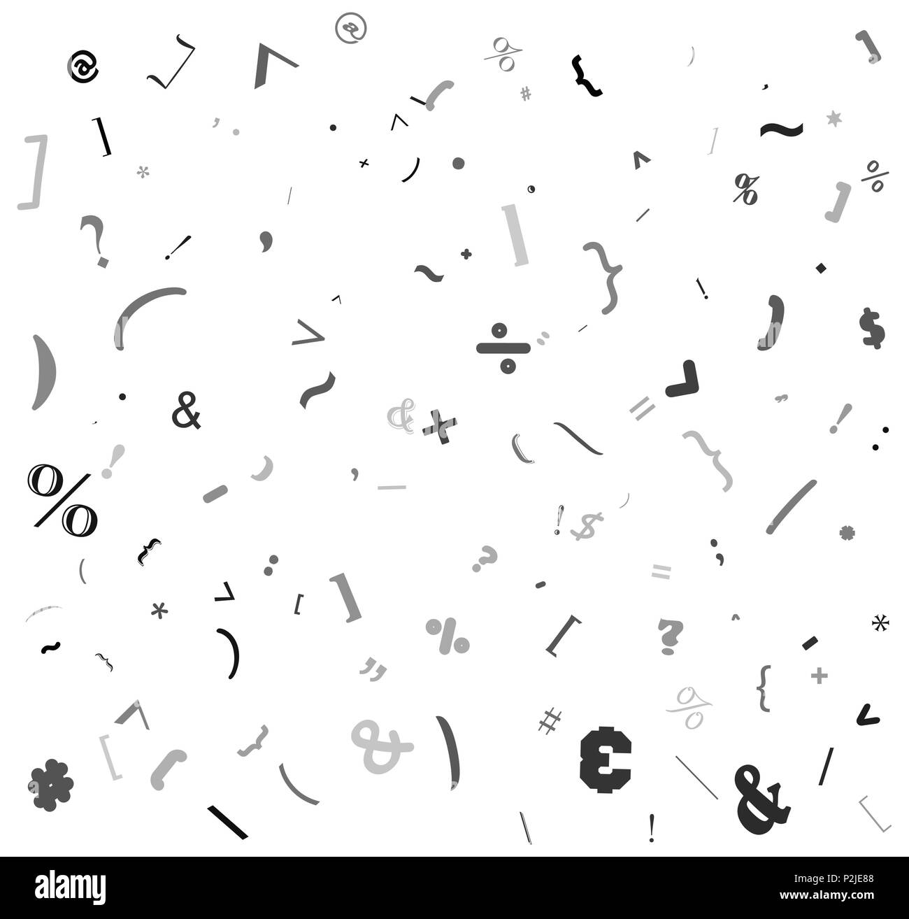 Random segno speciale, colon alfabeto bellissimo design in background Illustrazione Vettoriale