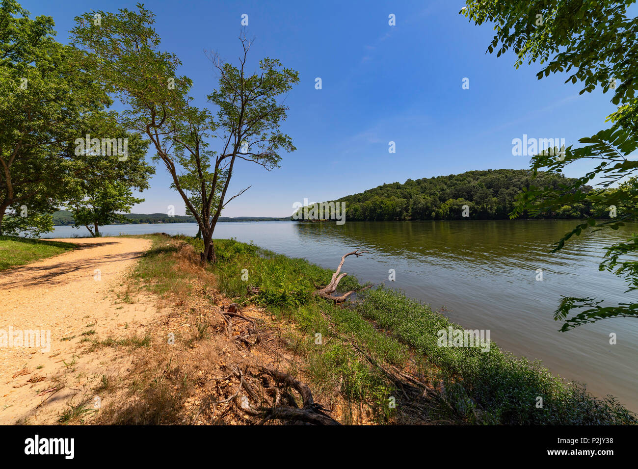 Un accesso del pubblico al Pickwick lago vicino a Waterloo, Alabama. Foto Stock