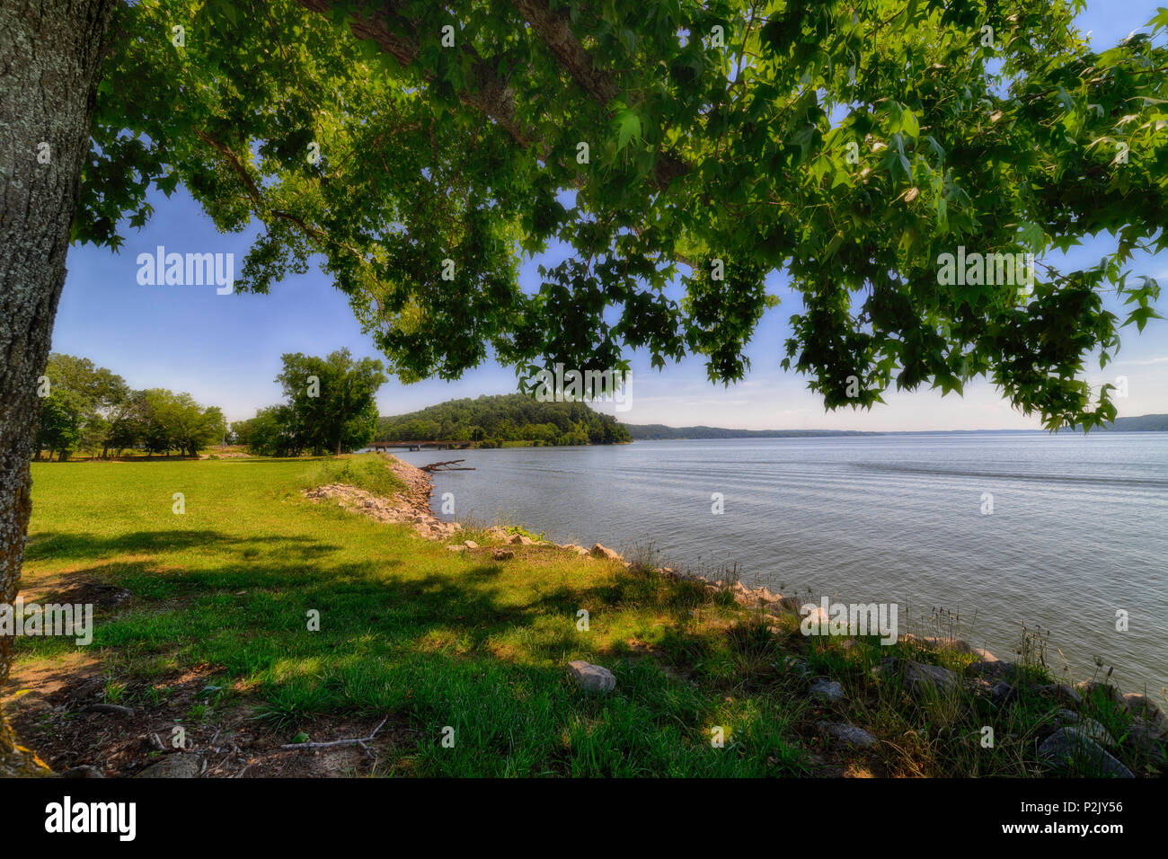 Splendide vedute di Pickwick lago vicino a Waterloo, Alabama può essere trovato da tutto il pubblico accesso area. Foto Stock