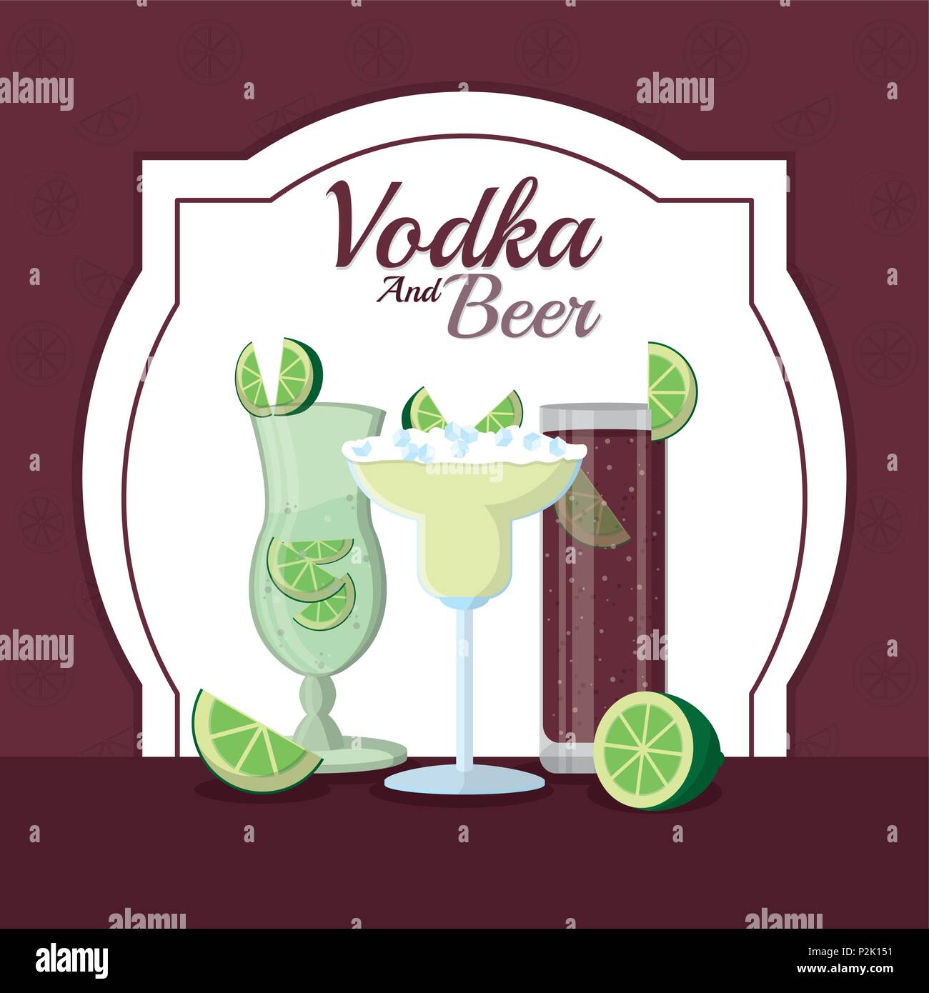 La vodka e birra Illustrazione Vettoriale