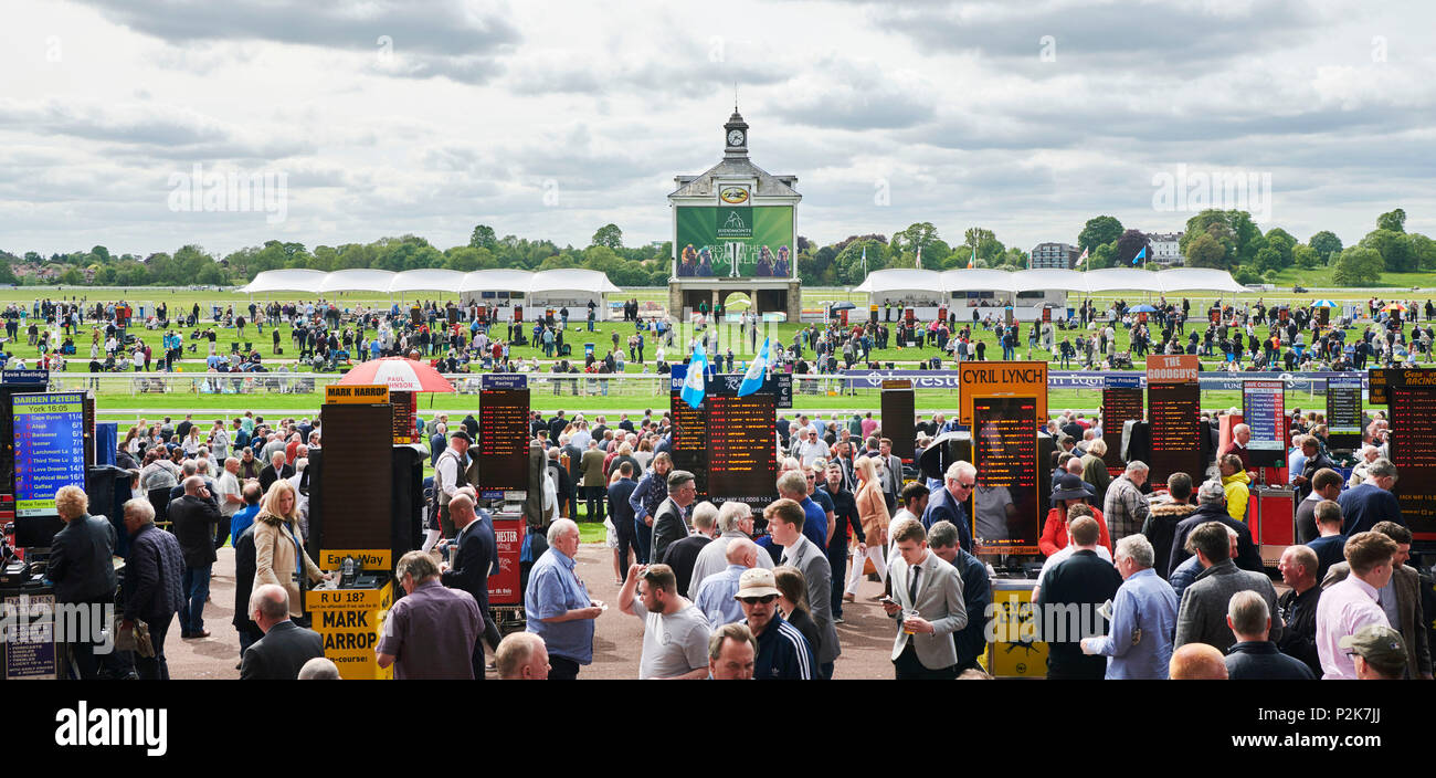 York corse incontro, York racecourse, North Yorkshire, nell'Inghilterra del Nord, Regno Unito Foto Stock